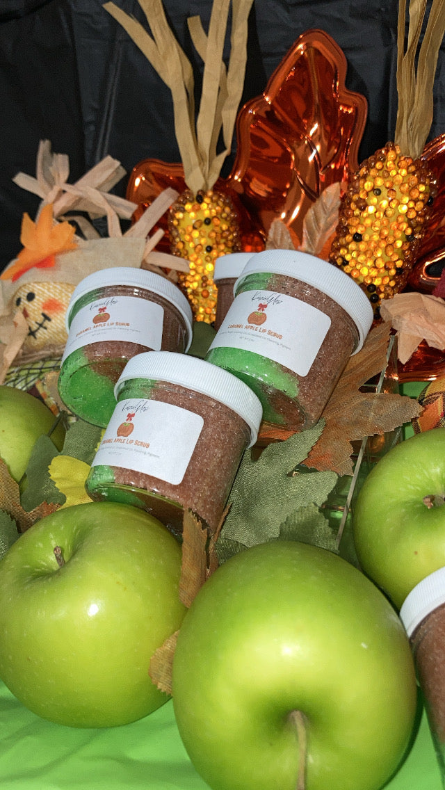 Caramel apple lip scrub